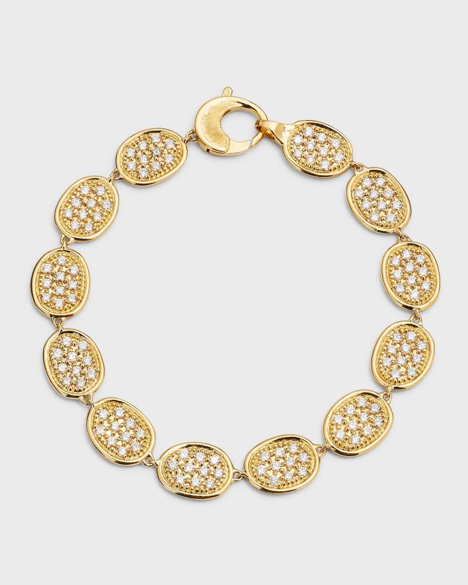 Lunaria 18K Yellow Gold and Diamond Bracelet
